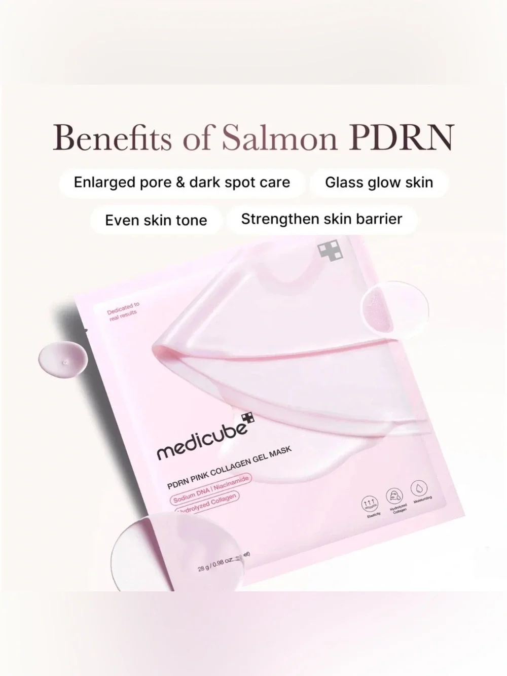 Medicube Salmon PDRN Pink Collagen Jelly Gel Mask 4 pack